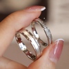 pt950铂金戒指女情侣对戒小众设计素圈一对求婚结婚生日惊喜礼物
