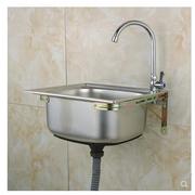 水盆套餐厨房小洗手盆白钢洗菜盆不锈钢单一槽水槽体洗碗池