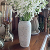 白色简约ins风陶瓷，小花瓶插花干花仿真假花，客厅居家装饰摆件轻奢