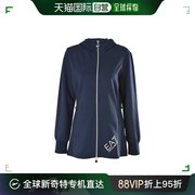 香港直邮EMPORIO ARMANI 女士海军蓝色EA7标识连帽衫 3GTM33-TJ31