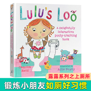 英文原版绘本 Lulu's Loo 露露系列翻翻触摸纸板书 上厕所训练 幼儿生活常识认知启蒙早教学前入门启蒙操作玩具书2-5-6岁童书