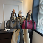 短期旅行包女小型轻便行李包男款(包男款)大容量手提包，外出行旅行袋健身包