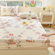 床笠纯棉床垫保护罩100全棉床单床罩单件防尘罩床垫套四季通用