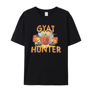 2025夏季潮流时尚圆领T恤 Gyat Hunter 男女同款宽松百搭短袖