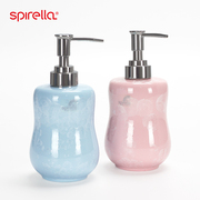 瑞士SPIRELLA乳液瓶陶瓷冰裂纹按压洗手液沐浴液露分装皂液器