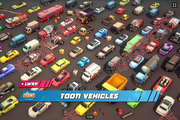 Unity3d Toon Vehicles 1.4 卡通汽车 货车 赛车3D模型车辆交通