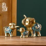 欧式风水大象摆件树脂创意，动物家装工艺，饰品送礼客厅装饰