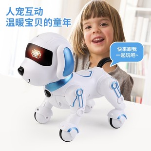 智能萌宠柯基儿童电动音乐灯光唱歌会走路机器狗玩具