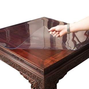 环保85*85透明餐桌，垫pvc软玻璃八仙，桌布防水油免洗防烫方桌正方形