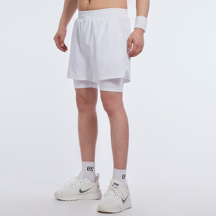 寻路人运动2022夏季假两件速干运动网球短裤有内衬舒适透气不起球