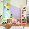 可比熊原木宝宝书架儿童玩具分类收纳架置物架整理架玩具收纳柜