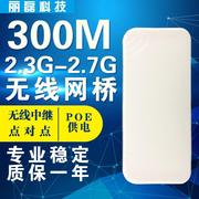 UBNT300M 2.3G-2.7G无线网桥1公里组网电梯监控中继无线扩展wifi