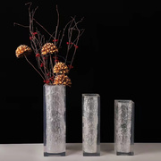 现代简约透明树脂花瓶ins轻奢摆件样板间客厅茶几花器家居装饰品
