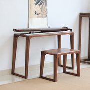 新中式老榆木共鸣古琴桌，琴凳实木国学，书法桌小书桌现代简约桌子
