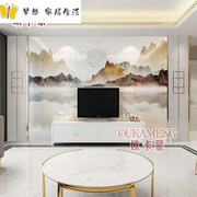 瓷砖背景墙高温微晶石艺术欧式客厅造型大理石电视影视墙砖