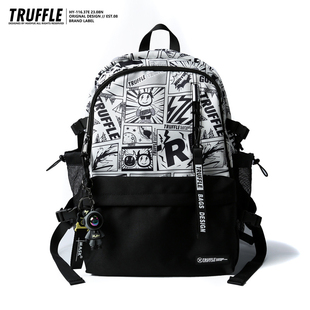 TRUFFLE原创潮牌双肩包男初中书包女大学生电脑背包大容量旅行包