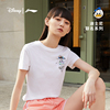 李宁x迪士尼米奇系列，短袖t恤女士，2024夏季圆领女装上衣运动服