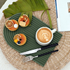 莫兰迪色水波纹砧板榉木下午茶，点心盘拍照道具盘子ins风面包托盘