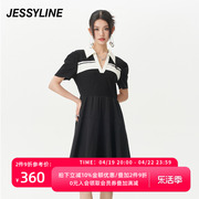 jessyline夏季女装 杰茜莱修身不规则连衣裙子 325111345
