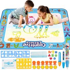 儿童水涂鸦画布神奇玩具宝宝毯画绘画大号写魔法彩色清水超垫写字