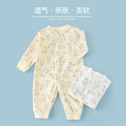 婴得宝2023新春夏(新春夏，)婴儿长袖纯棉，连体哈衣幼儿连身衣宝宝爬服空调服