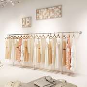 服装店不锈钢拉丝展示架上墙壁挂式女装银色货架专用陈列架定制