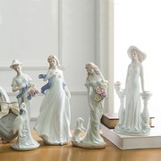 陶瓷娃娃陶瓷器欧式时尚家居摆件西洋美女花仙子多款电视柜软装