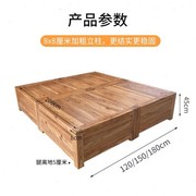 厂老榆木床 纯实木榻榻米床全实木双人床箱体床卯榫卯1.8米落地促