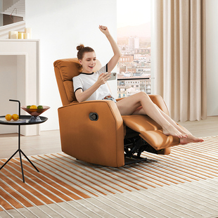 顾家家居现代简约小户型懒人布艺沙发手动功能单椅沙发客厅A025