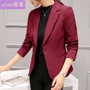 women small suit casual blazers girls short jacket糖果色西装