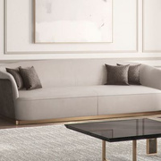 意式轻奢港式客厅皮布艺沙发组合后现代设计师样板间单三人沙发i.