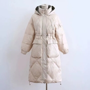 撤柜90白鸭绒(白鸭绒，)冬季加厚中长款立领，收腰羽绒服韩版鸭绒外套