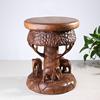 泰国实木大象凳子创意动物换鞋凳家用墩子凳茶几花架花凳木雕凳子