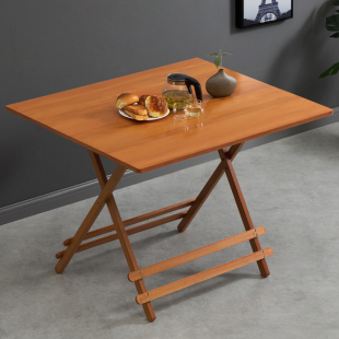 可折叠桌子吃饭桌便携楠竹实木小户型方桌简约餐桌家用休闲