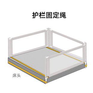 床围栏配件固定绳 床头加固长绳子 拉紧器 收紧带床护栏加固收紧