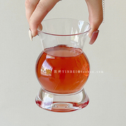 小众设计糖果玻璃杯创意高级感ins风果汁杯酒吧特调酒杯气泡水杯
