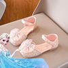爱莎公主鞋2024艾莎水晶鞋女宝宝，魔术贴鞋子小女孩儿童水钻鞋