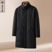 中青年男士中国风唐装羽绒服中长款冬季加厚汉服中式男装棉服外套