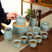 日式哥窑茶具套装家用会客复古陶瓷冰裂整套功夫茶具茶杯子泡茶j.