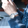 气质卡西欧白色皮表带手表女防水2024年品牌简约时尚女士腕表