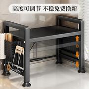 可伸缩厨房置物架微波炉烤箱架子，家用双层台面桌面电饭锅收纳支架