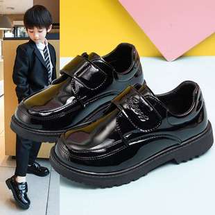 男童小皮鞋黑色夏季2023儿童鞋子中大童男孩，演出英伦软底单鞋