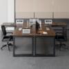 转角办公桌员工位极简办公室桌椅组合简约现代双人位对坐职员桌子