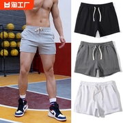 男士三分裤夏季跑步篮球健身运动短裤，韩版青年透气修身纯色3分裤