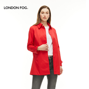 伦敦雾春季棉质合身风衣，外套翻领单排扣功能短款风衣小个子女