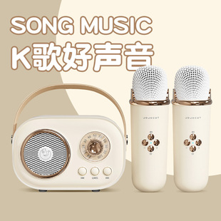 车载便携式户外蓝牙音响带无线话筒收音机小音箱低音炮蓝牙音箱