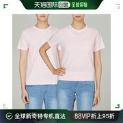 韩国直邮男女同款企划圆领，短袖t恤粉红色aj2wts91-pk