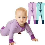 婴儿连体衣春秋睡衣宝宝，秋衣竹纤维新生的儿衣服秋装长袖衣服