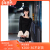 Aiyu轻奢小众设计法式黑白拼色平领喇叭袖短款连衣裙2024春季