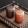 紫砂茶叶罐小号螺旋盖口迷你便携小茶罐，防潮陶瓷密封罐绿茶普洱罐